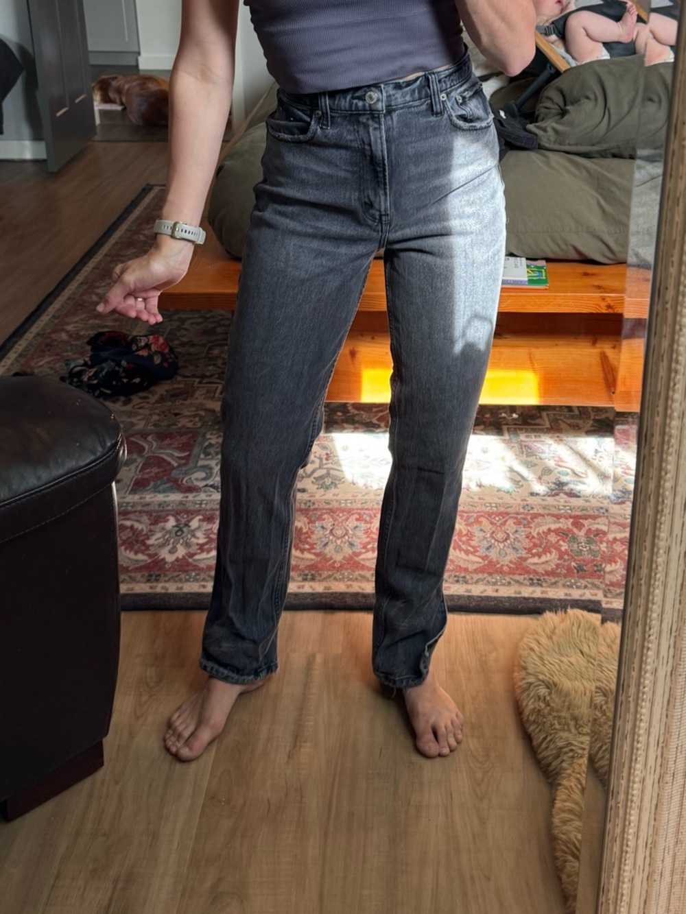 Abercrombie Curve Love high rise 90’s straight Jean